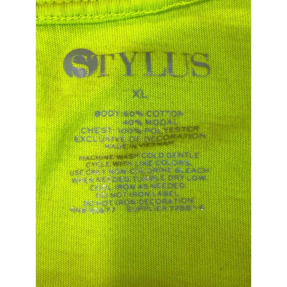 Stylus Womens Blouse Tank Lace Detail Crew Neck Keyhole Back Green Size X Large - Picture 5 of 5